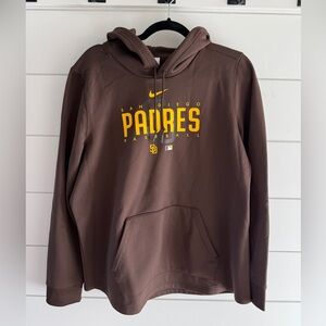 Men’s Nike Brown San Diego Padres Hoodie with Yellow Graphics, Size XL